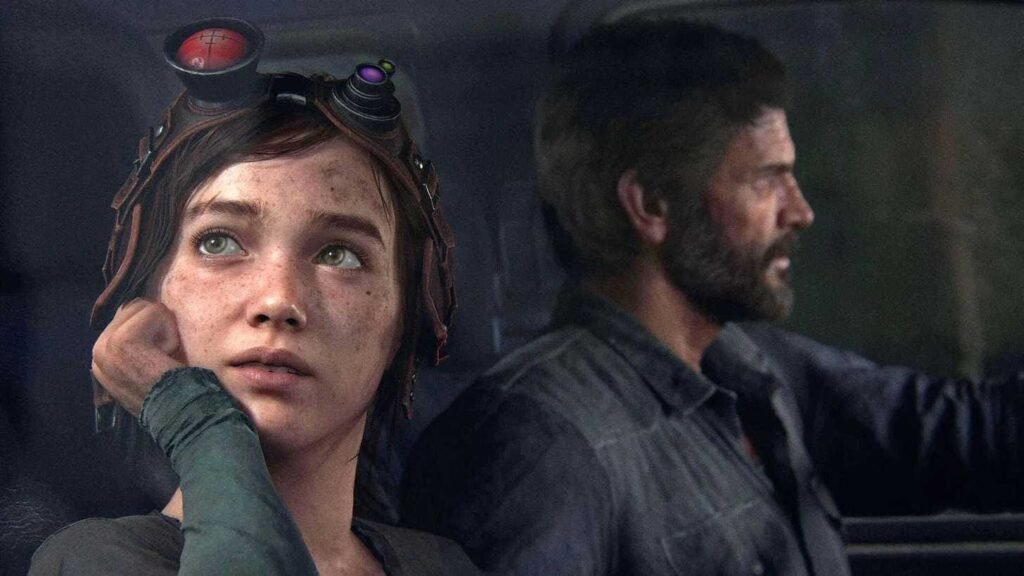 Ellie and Joel ride in truck, The Last of Us