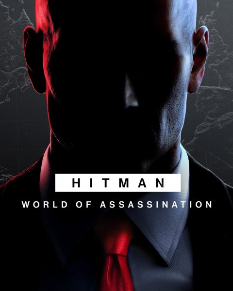 Agent 47 from Hitman faces forward in shadow