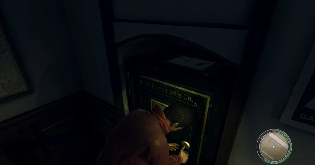 Man opening Packleach Safe Co. safe.