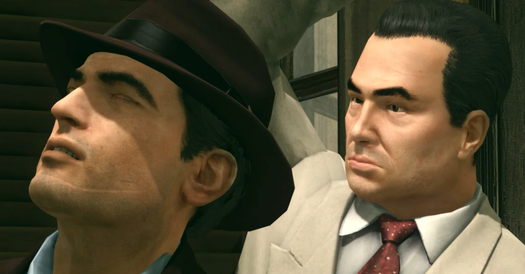 Two men, one in brown hat.