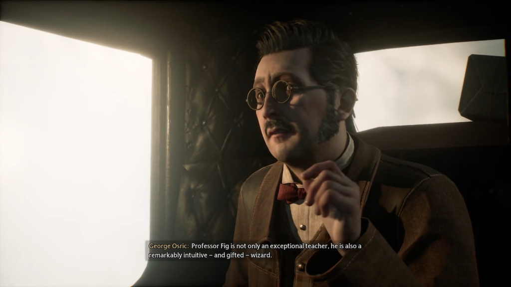 Man with glasses gestures, speaking thoughtfully.