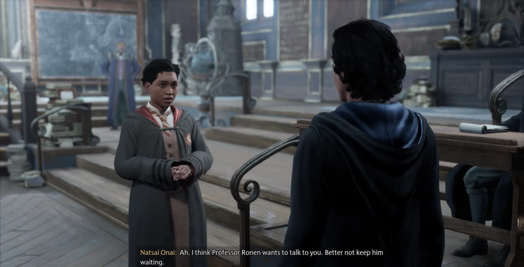 Natsai Onai speaking to another student.