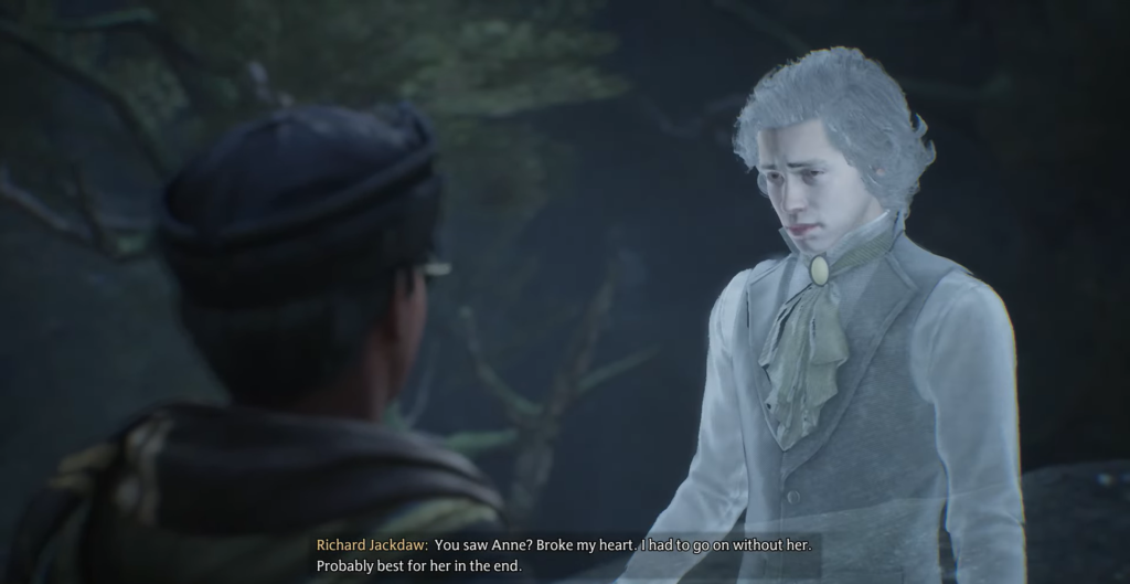 Ghostly man speaks to student in forest clearing