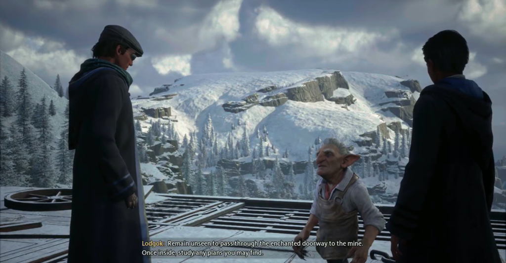 Лодгок разговаривает с волшебниками на снежной горе