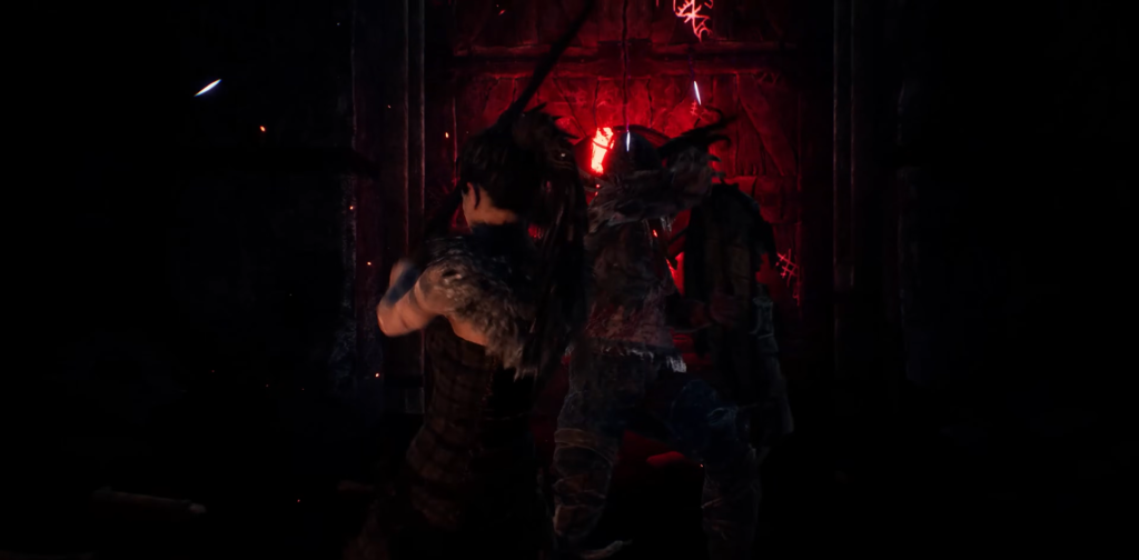 Сенуа из Hellblade сражается в красном храме