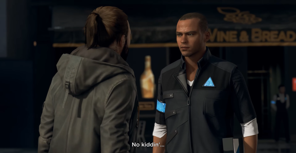 Маркус из Detroit: Become Human разговаривает в баре