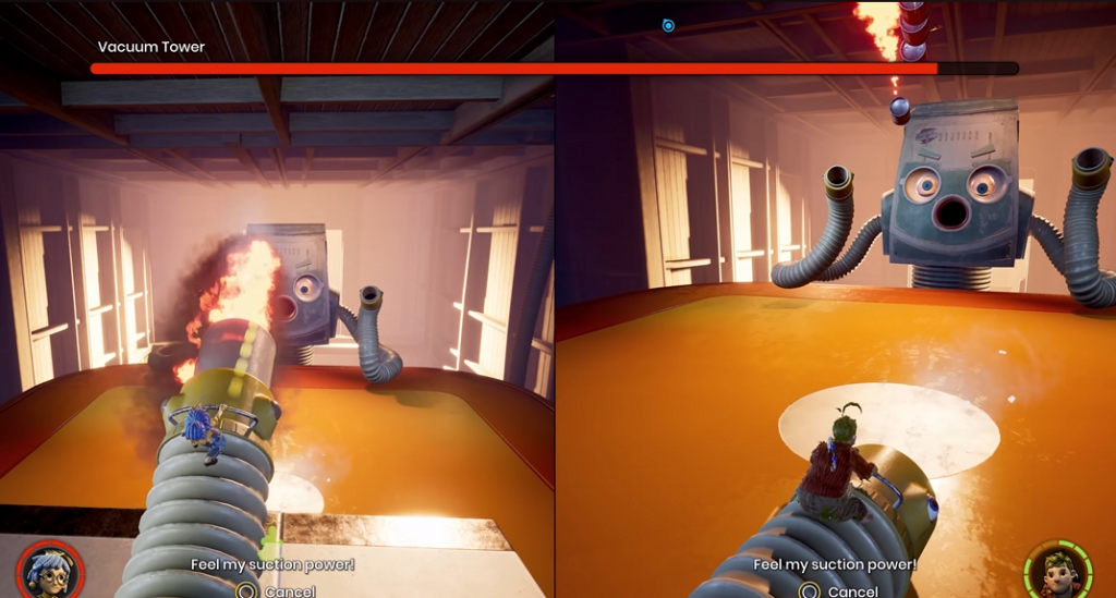 Vacuum Tower boss fight in It Takes Two arena