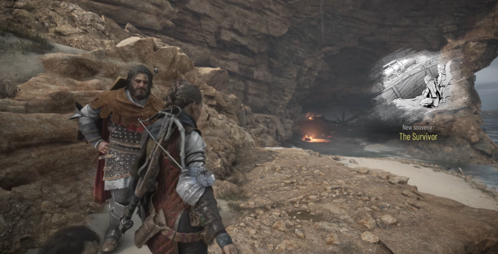 Arnaud Dorian and Basim Assassin's Creed Mirage cave.