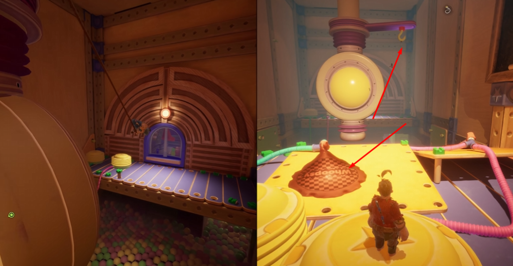 It Takes Two characters facing vacuum boss in workshop