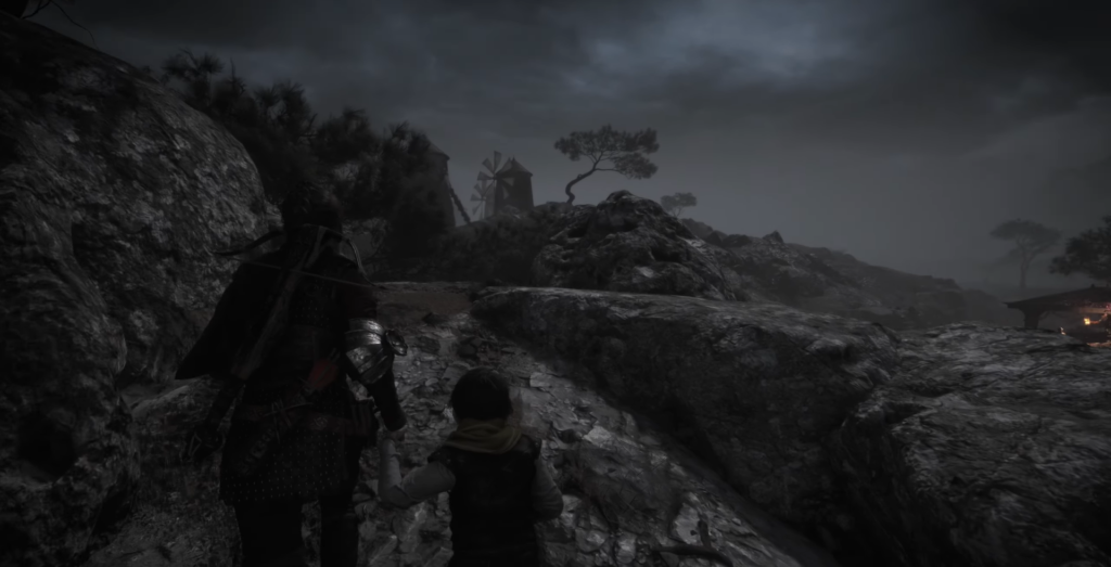 Hugo and Amicia A Plague Tale: Requiem exploring landscape.