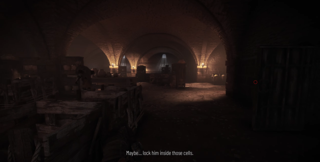 Chapter 12: The Life We Deserved, dimly lit dungeon.