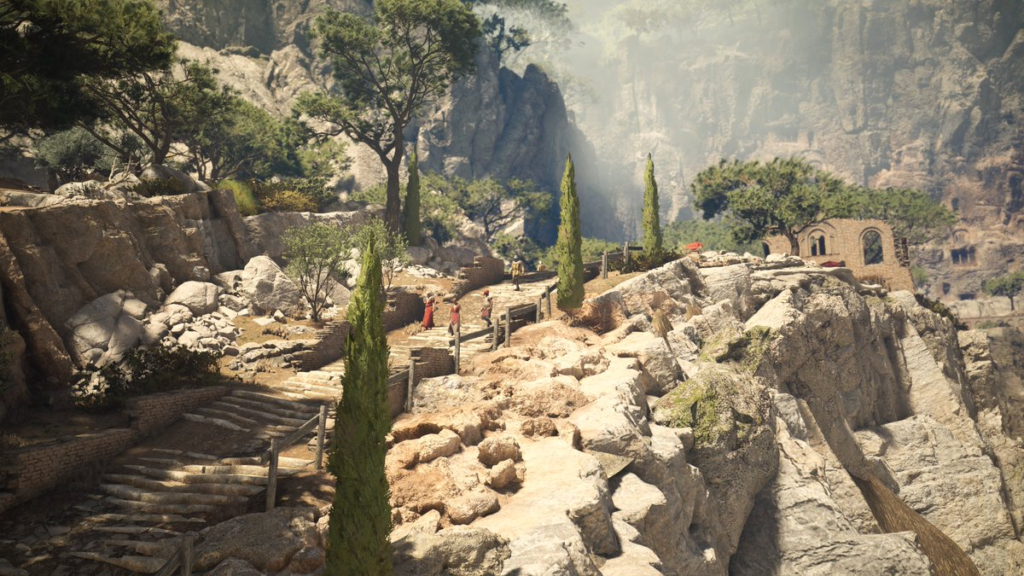 A serene landscape from A Plague Tale: Requiem.