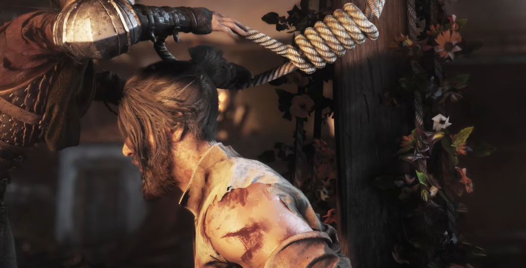 Geralt of Rivia tied up, The Witcher.