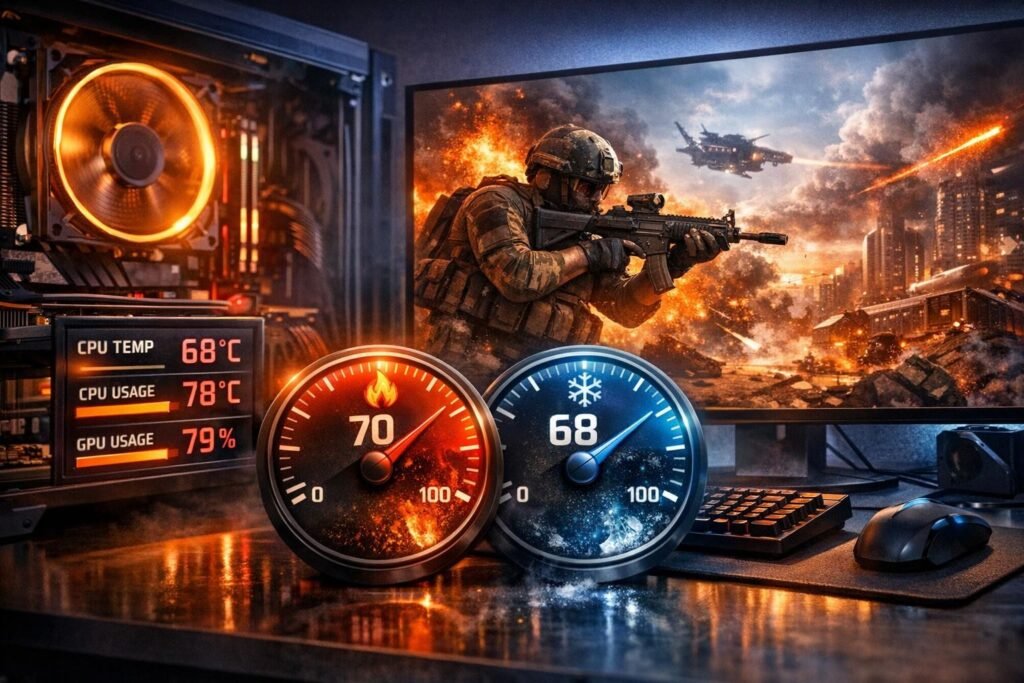 Gaming PC battle scene