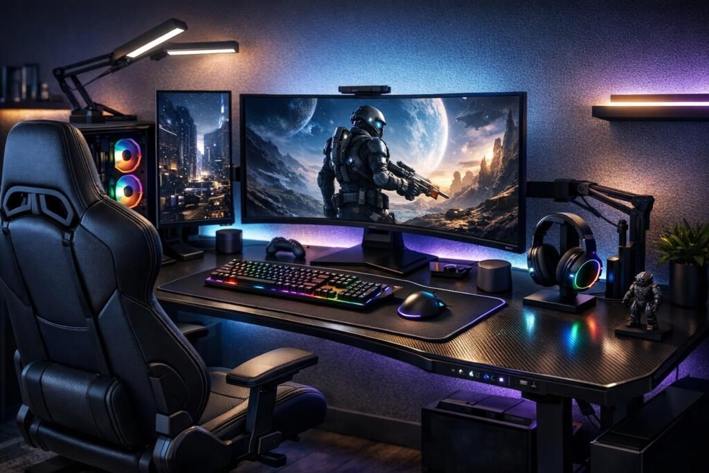 Gaming workspace setup