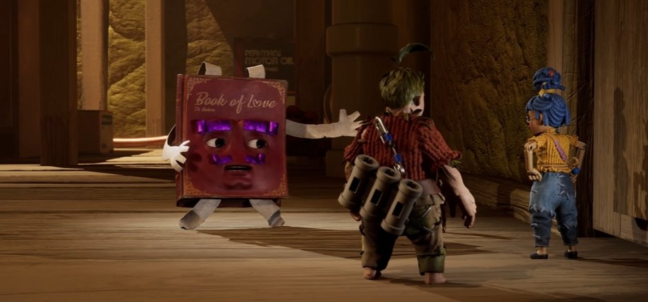 Book of Love talks to Cody and May in It Takes Two