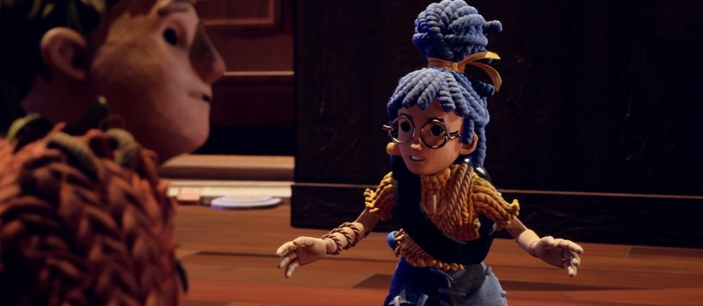 May from It Takes Two talking indoors