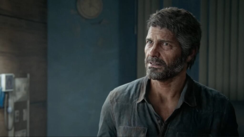 Joel from The Last of Us looking indoors