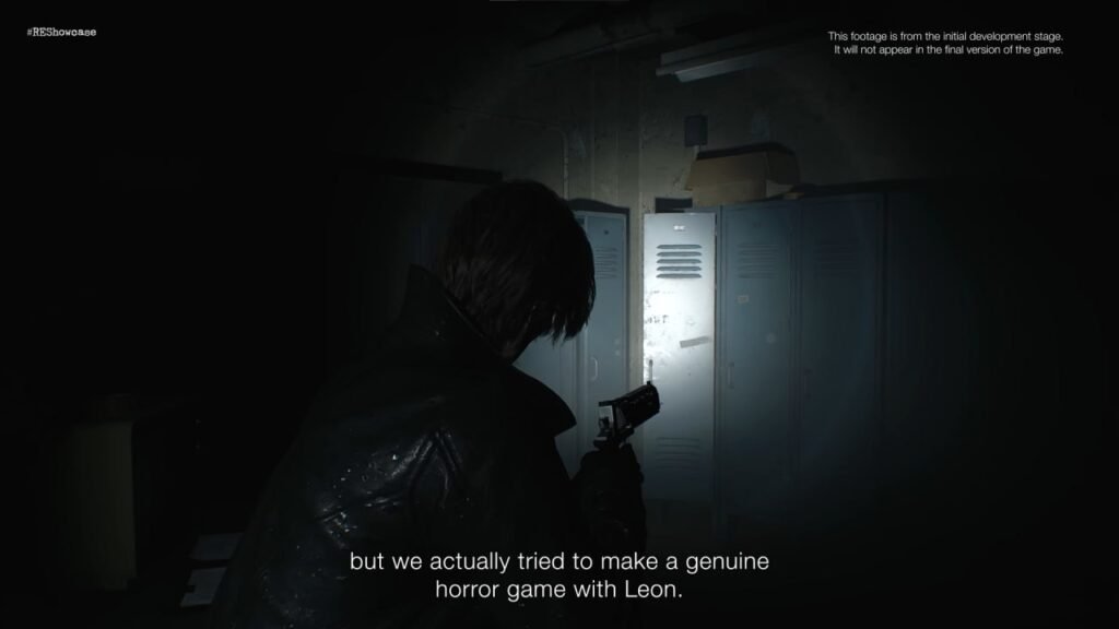 Man holding gun in dark hallway.